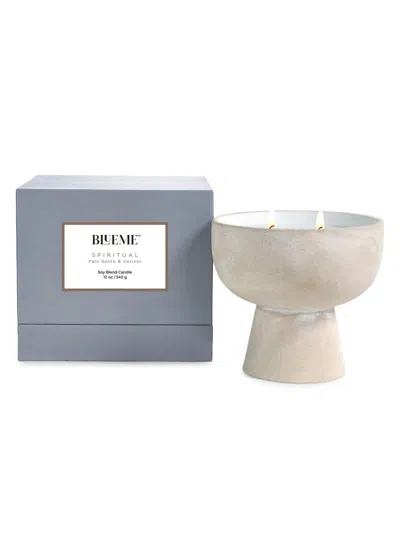 Blueme Spiritual Palo Santo & Vetiver Scented Candle In White