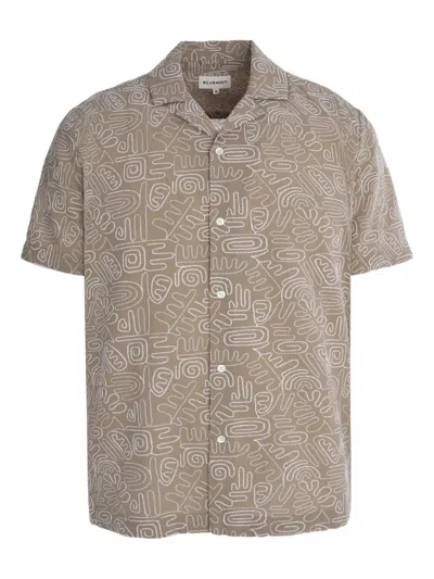 Bluemint Abstract-print Shirt In Neutral