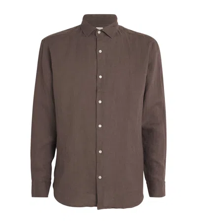 Bluemint Linen Luca Shirt In Brown