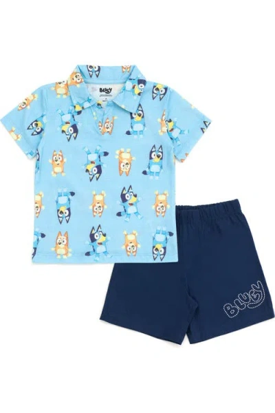 Bluey Kids'  2-piece Polo And Shorts Set