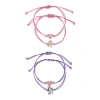 Bluey Adjustable Friendship Bracelet Set, Heart Charm, 4-pack In Multi