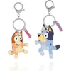 Bluey And Bingo Enamel Charm Keychains, 2 Pack Set In Metallic