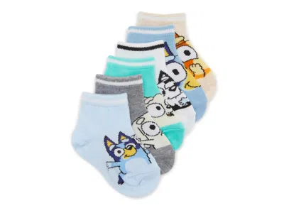 Bluey Kids' Ankle Socks 6 Pack In Multicolor