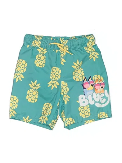 Pre-owned Bluey Kids' Board Shorts In Teal