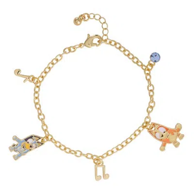 Bluey Kids'  Bracelet With 5 Charms Official License, 6.75"+.75" In Multi