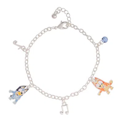 Bluey Kids'  Bracelet With 5 Charms Official License, 6.75"+.75" In Multi