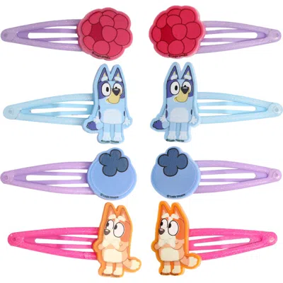 Bluey Kids' Hair Clips 8-piece Set Official License, Snap Back Hair Clip,  Accessories In Multi