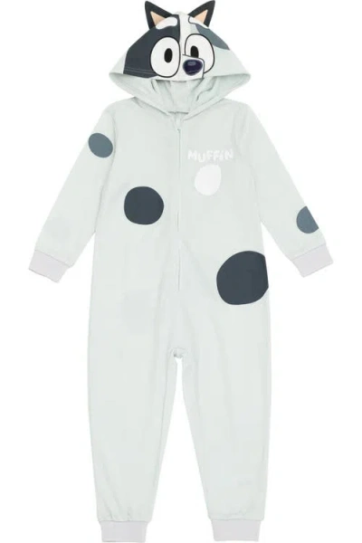 Bluey Kids'  Hooded Coverall In White