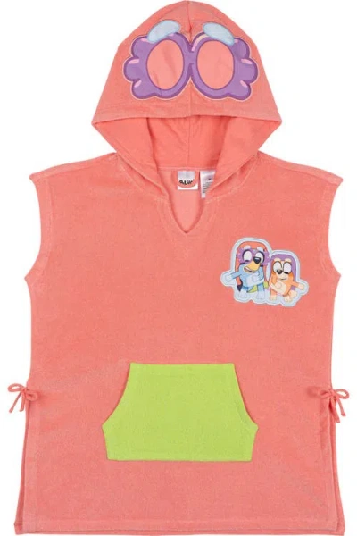 Bluey Kids'  Hooded Swimwear Cover-up In  Bingo Peach