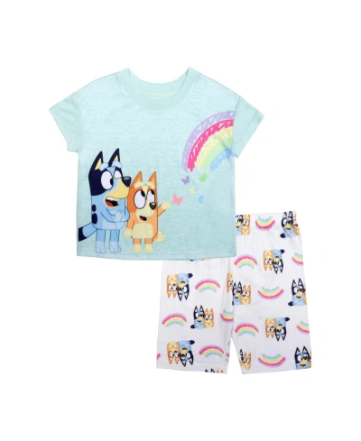 Bluey Kids' Little Girls 2pc Biker Shorts Pajama Set In Assorted