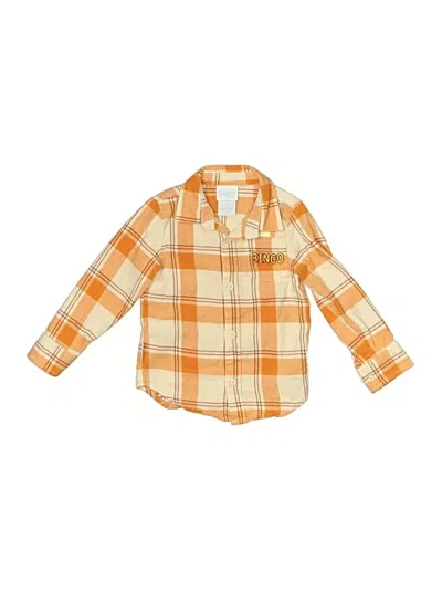 Pre-owned Bluey Kids' Long Sleeve Button Down Shirt In Orange