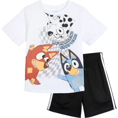 Bluey Kids'  Mesh 2-piece T-shirt And Shorts Set In Multi