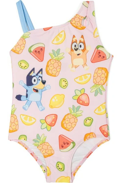 Bluey Kids'  One Piece Bathing Suit In  Bingo Peach Pink