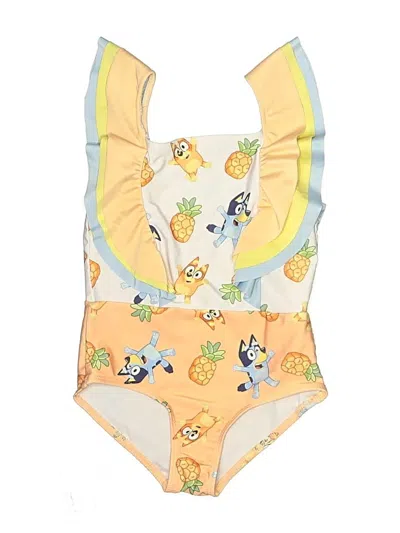 Pre-owned Bluey Kids' One Piece Swimsuit In Yellow