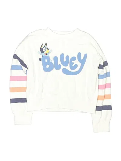 Pre-owned Bluey Kids' Pullover Sweater In White
