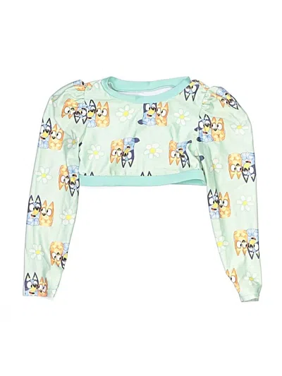 Pre-owned Bluey Kids' Rash Guard In Green
