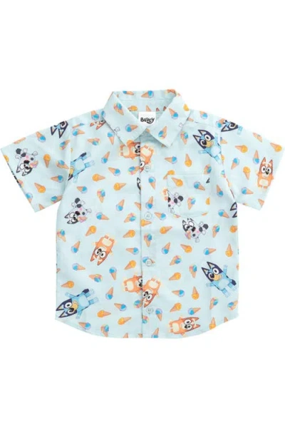 Bluey Kids'  Short Sleeve Button-down Shirt