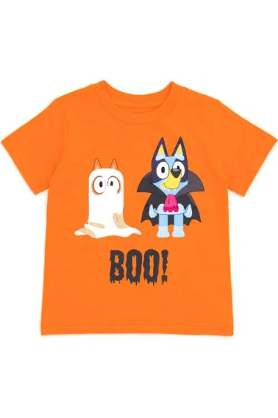 Bluey Kids'  Short Sleeve Graphic T-shirt In Orange