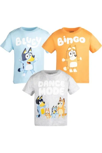 Bluey Kids'  Short Sleeve T-shirt 3-pack In Multi