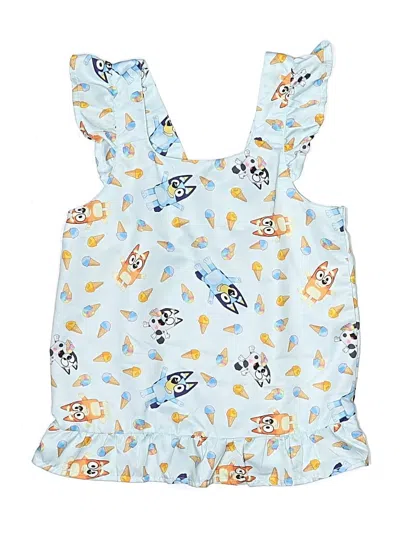 Pre-owned Bluey Kids' Sleeveless Top Blue Halter Neckline Tops