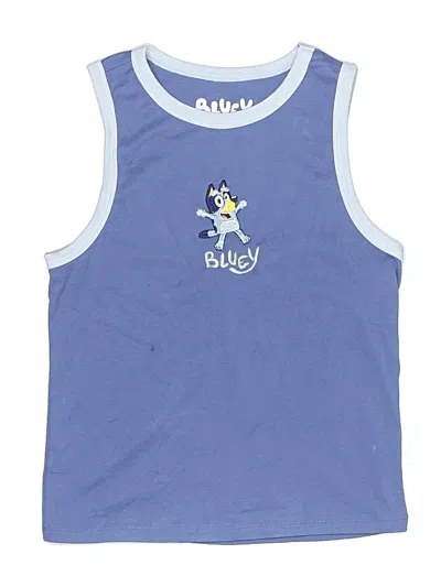 Pre-owned Bluey Kids' Tank Top Blue Keyhole Neckline Tops