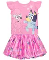 Bluey Toddler And Little Girls 2-piece Coco Short Sleeve Top And Skirt Set In Pink