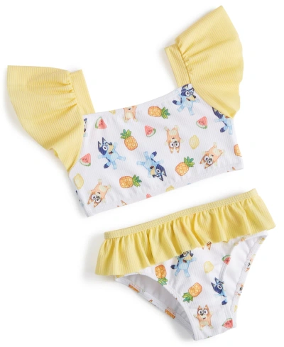 Bluey Babies' Toddler Girls Printed Swimsuit, 2 Piece Set In Assorted