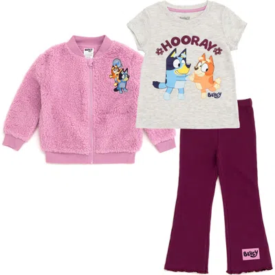 Bluey Kids'  Zip-up Jacket And Pants Set In Multi
