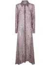 Blugirl Chiffon Animal Print Extra Long Shirt In Brown