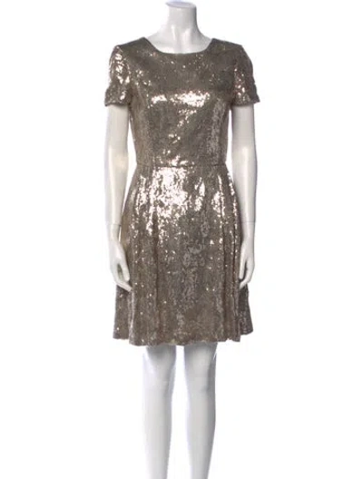 Pre-owned Blugirl Bateau Neckline Mini Dress In Multi