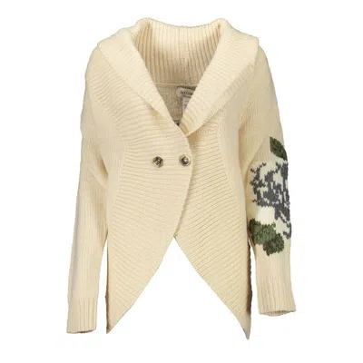 Blugirl Floral-intarsia Shawl-lapel Cardigan In Brown