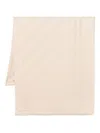 Blugirl Beige Scarf With Logo In Pink