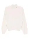 Blugirl Beige Wool And Cashmere Blend Sweater In White