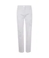 Blugirl Embroidered Mesh Detail Jeans With Rear Pockets In White
