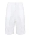 Blugirl Classic Plain Trouser Shorts In Gesso