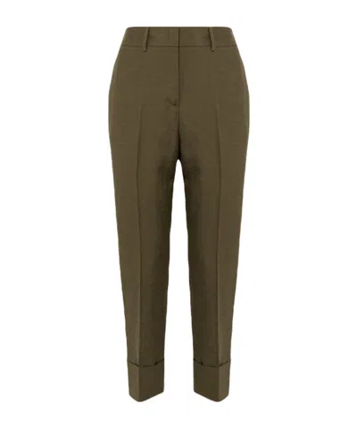 Blugirl Belt Loops Slacks In Green