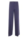 Blugirl Flanel Stretch Wide Leg Trousers In Purple