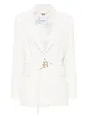 Blugirl Tailored White Blazer With Belted Waist