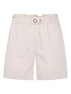 Blugirl Parachute Canvas Bermuda Shorts In Neutrals