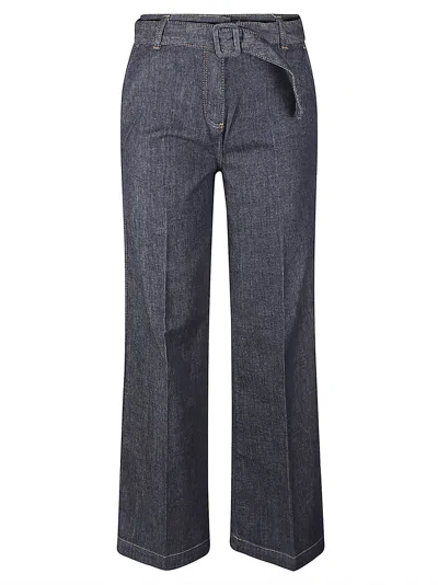 Blugirl Belted Waist Wide Leg Jeans In Blue