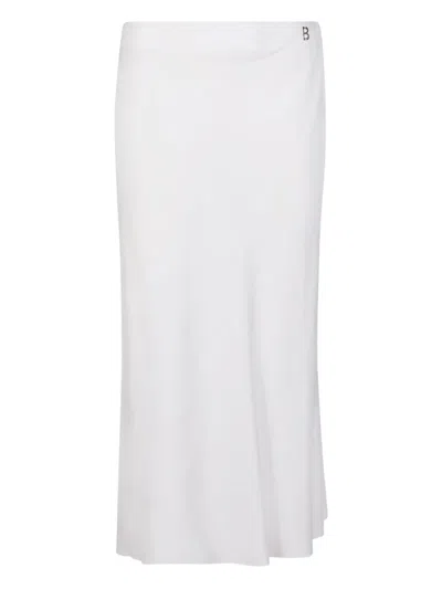 Blugirl Bias-cut Midi Skirt In White