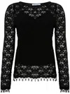 BLUGIRL BLACK CROCHET KNIT TOP