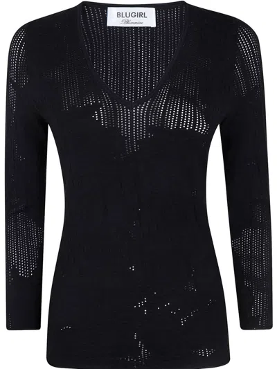 Blugirl Kids' Black Fit Sknitwear Quilted