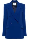 Blugirl Double-breasted Crepe Blazer In Blu