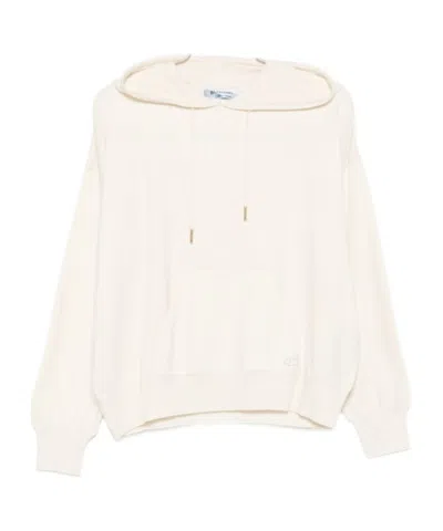 Blugirl Blended Knitted Sweatshirt In White