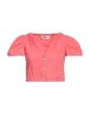 Blugirl Blumarine Woman Shirt Coral Size 4 Cotton In Red
