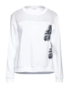 Blugirl Woman Sweatshirt White Size 8 Cotton, Elastane