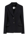 BLUGIRL BLUMARINE BLUGIRL BLUMARINE WOMAN BLAZER BLACK SIZE 8 POLYESTER, ELASTANE