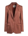 Blugirl Woman Blazer Brown Size 8 Polyester, Elastane