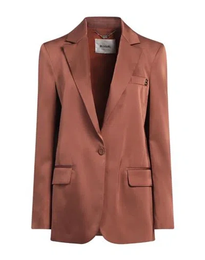 Blugirl Woman Blazer Brown Size 8 Polyester, Elastane